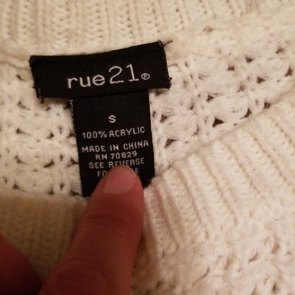Rue 21 color block waffle knit sweater - Picture 2 of 2